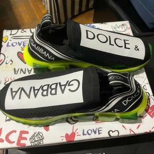 DOLCE & GABBANA Sorrento Logo Slip-On Sneakers 7.5 Men